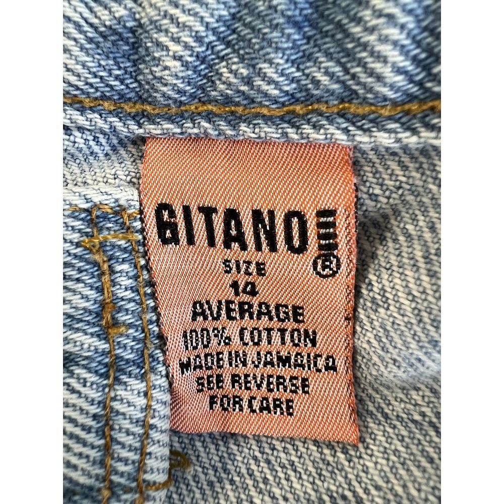 Vintage Gitano Mom Jeans Blue High Waist Tapered Leg Denim Womens 14 Average Y2K - Picture 6 of 10
